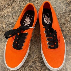 Vans sneakers on bright orange size 8.5 for women